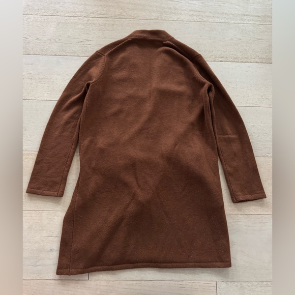 Jenni Kayne 100% CASHMERE Sweater Coat Cardigan cinnamon Open Front XS  $495 - Picture 6 of 9